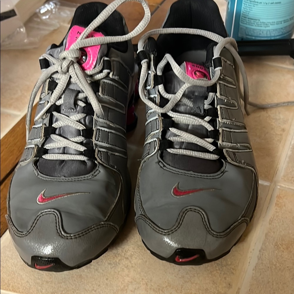 Nike Gray and Pink Athletic Shoes